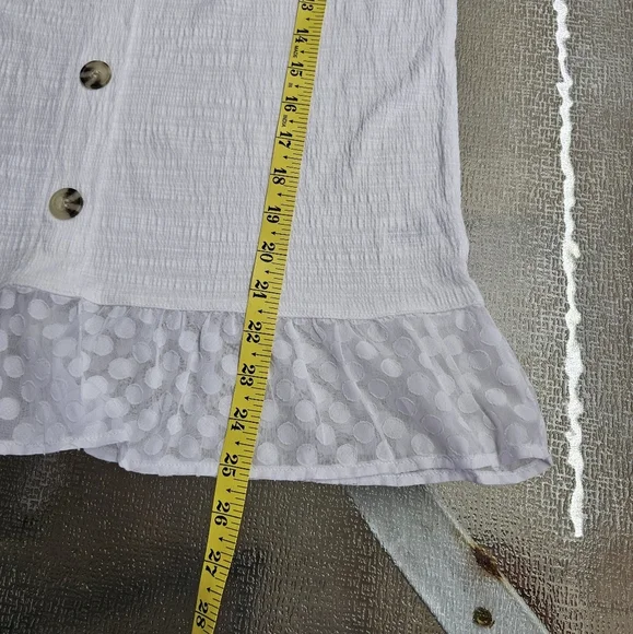 89th + Madison Cottagecore Peplum Woman's Blouse | Sheer Sleeves Feminine Boho - Picture 8 of 10